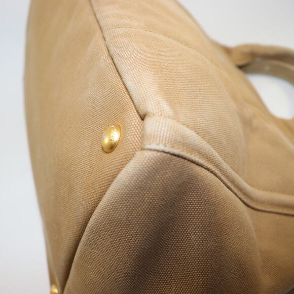 Prada Bijou Rhinestone Canapa Tote Tobacco Studded Canvas w/ Strap + Dust Bag - Picture 8 of 13